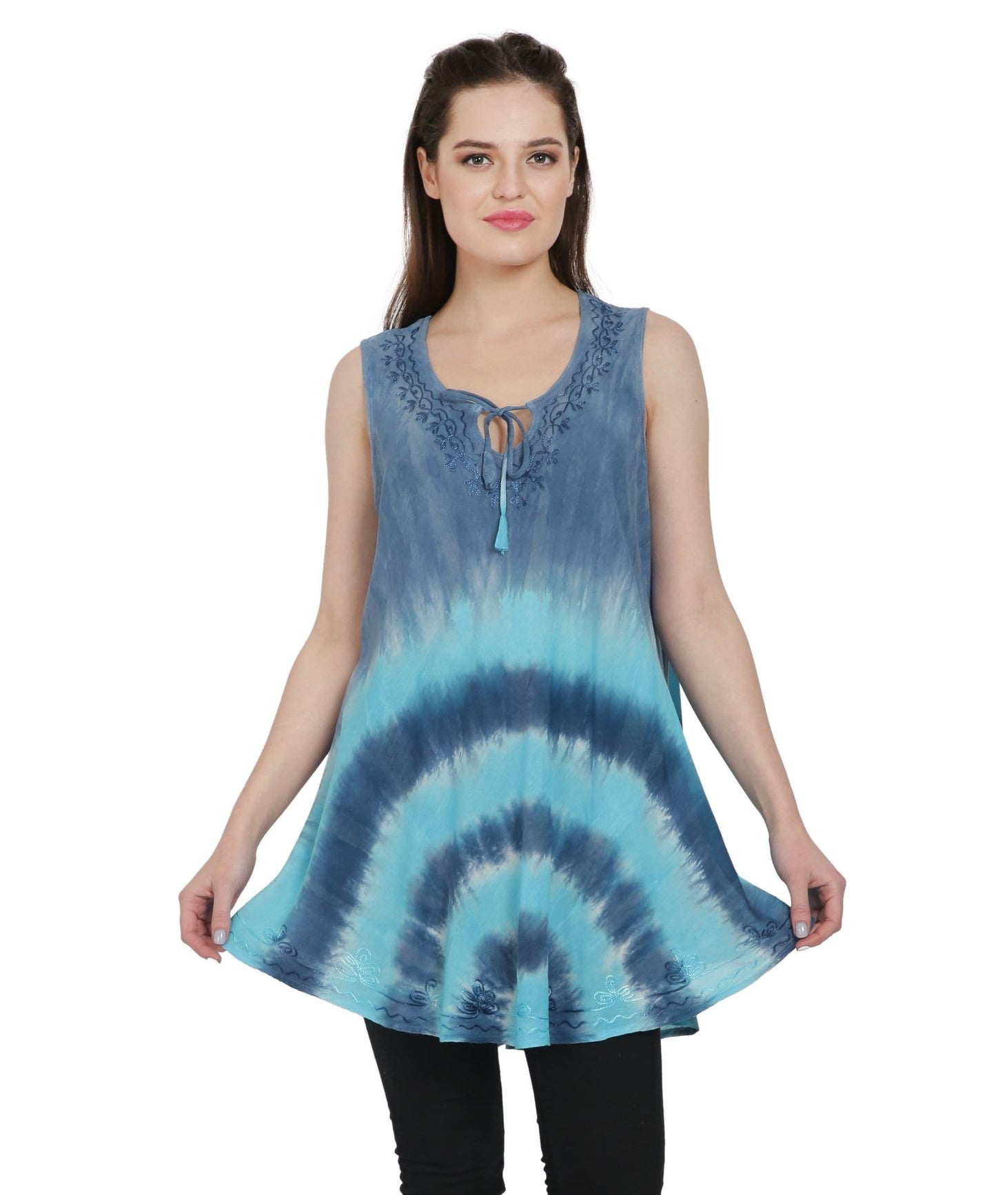 Ocean Splash Lace Up Tank Top T - 3221 - Advance Apparels Inc