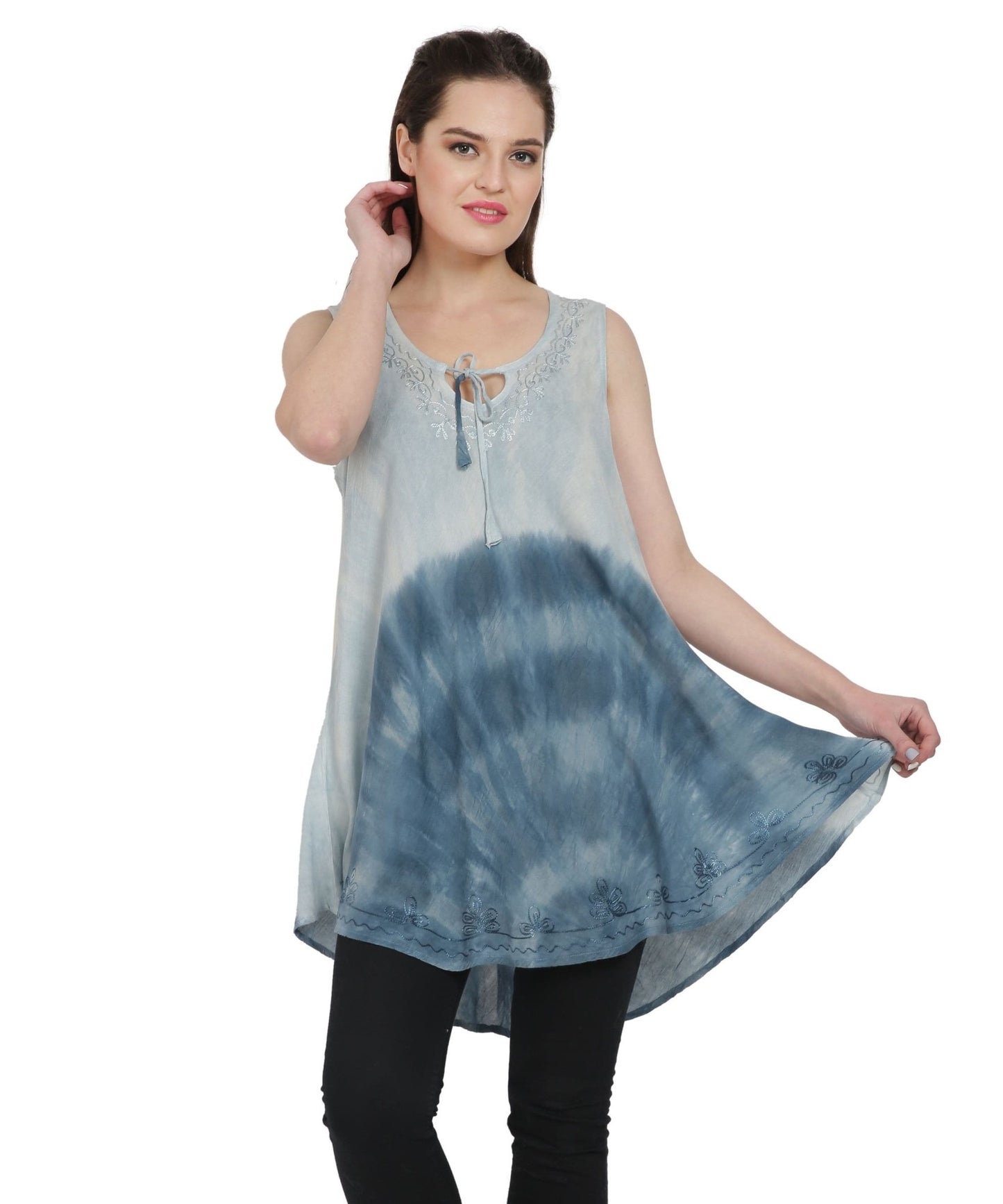 Ocean Splash Lace Up Tank Top T - 3221 - Advance Apparels Inc