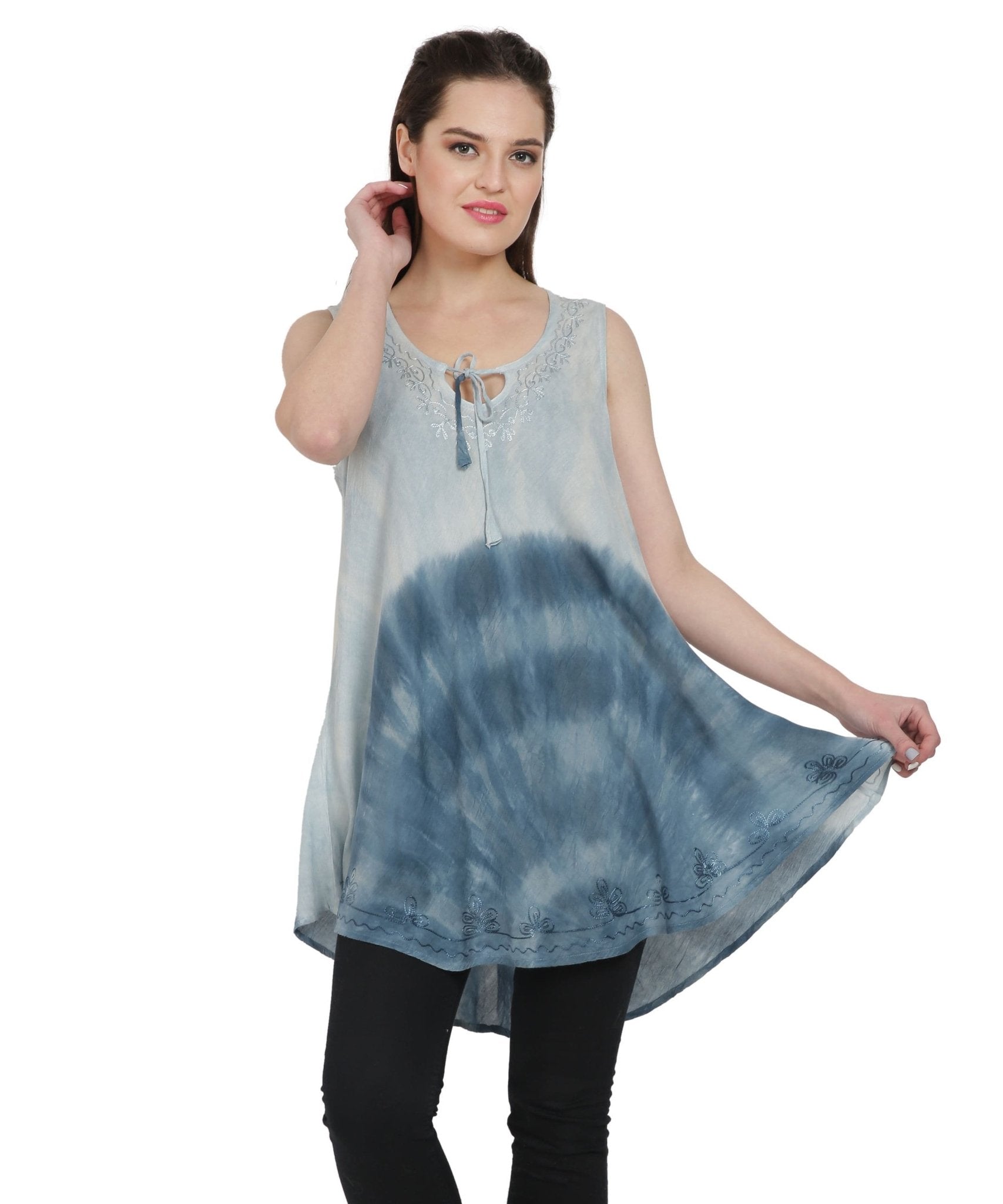 Ocean Splash Lace Up Tank Top T - 3221 - Advance Apparels Inc