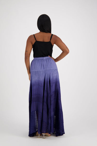 Ombre Acid Wash Skirt One Size 6 Colors 13228 - Advance Apparels Inc