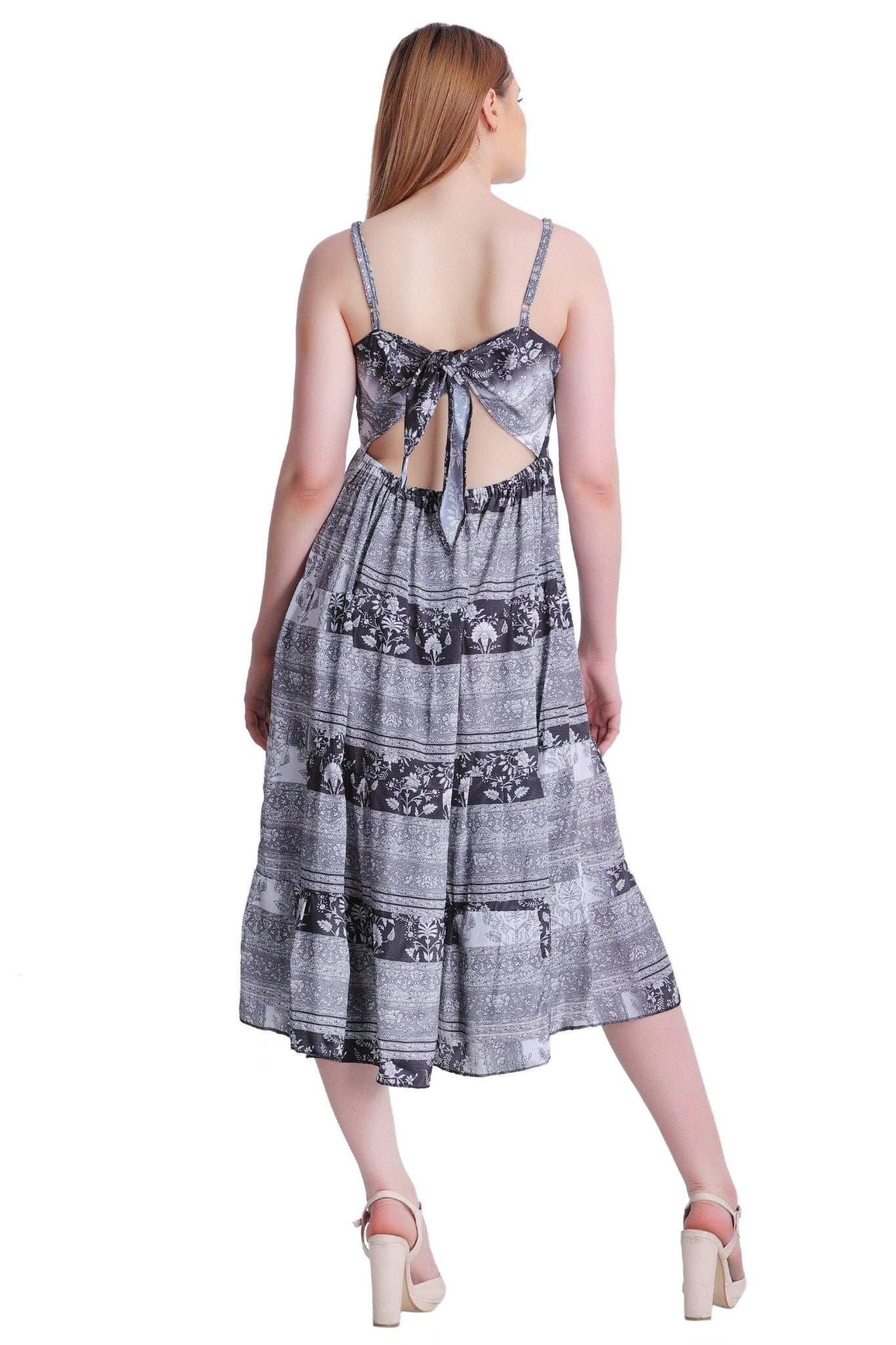Open Back Silk Dress AB-27009 - Advance Apparels Inc