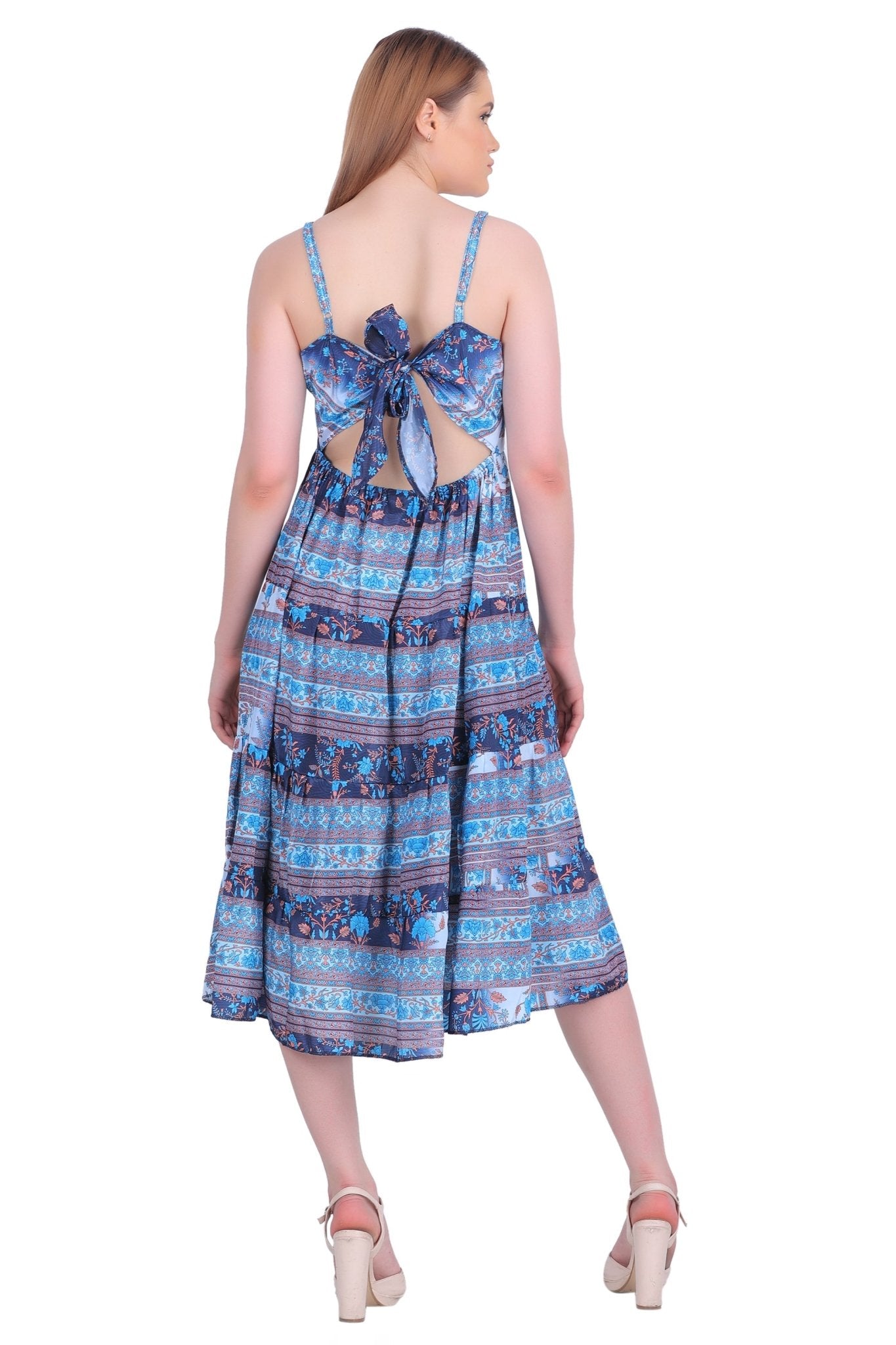 Open Back Silk Dress AB-27009 - Advance Apparels Inc