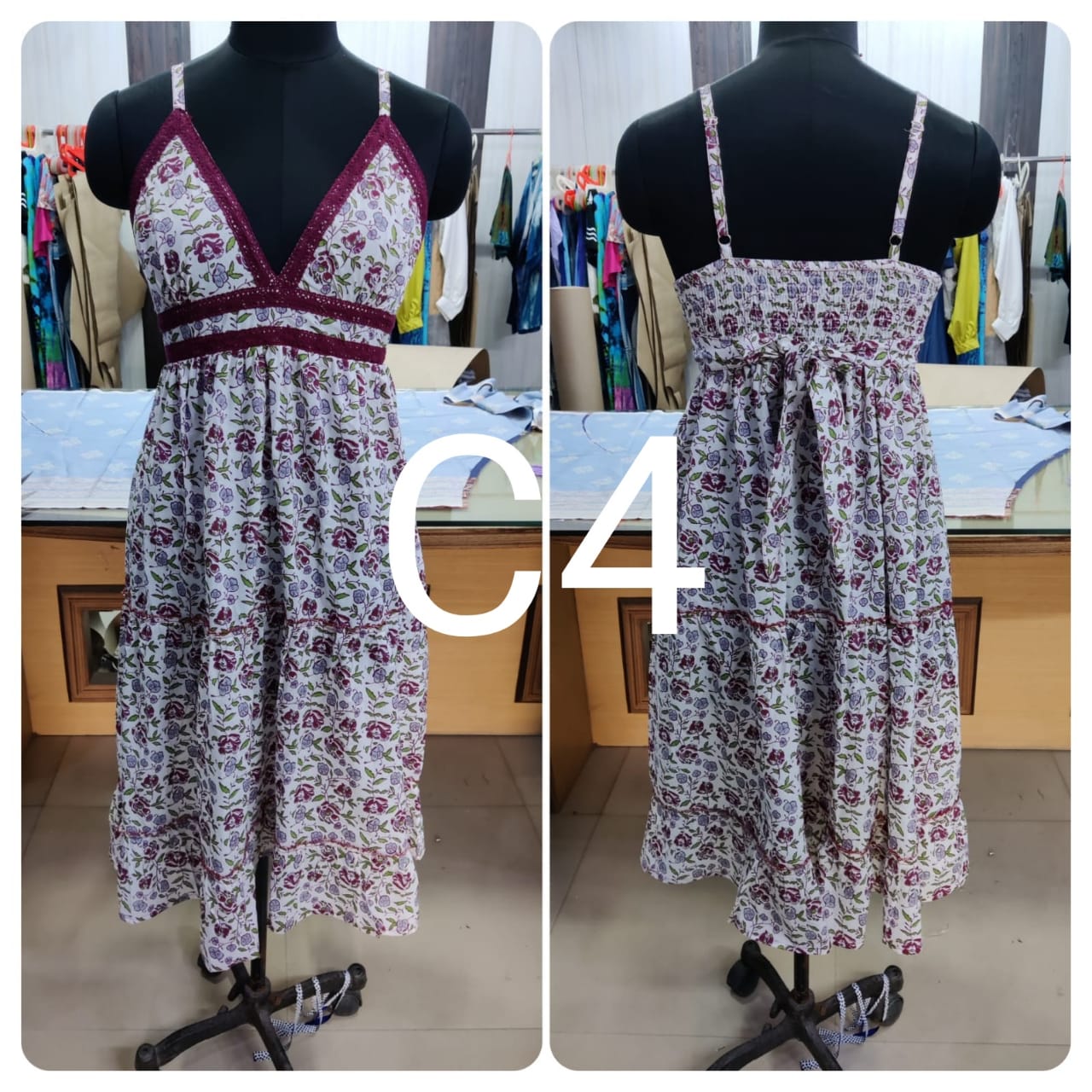 Organic Floral Print Dress OC5155 - Advance Apparels Inc