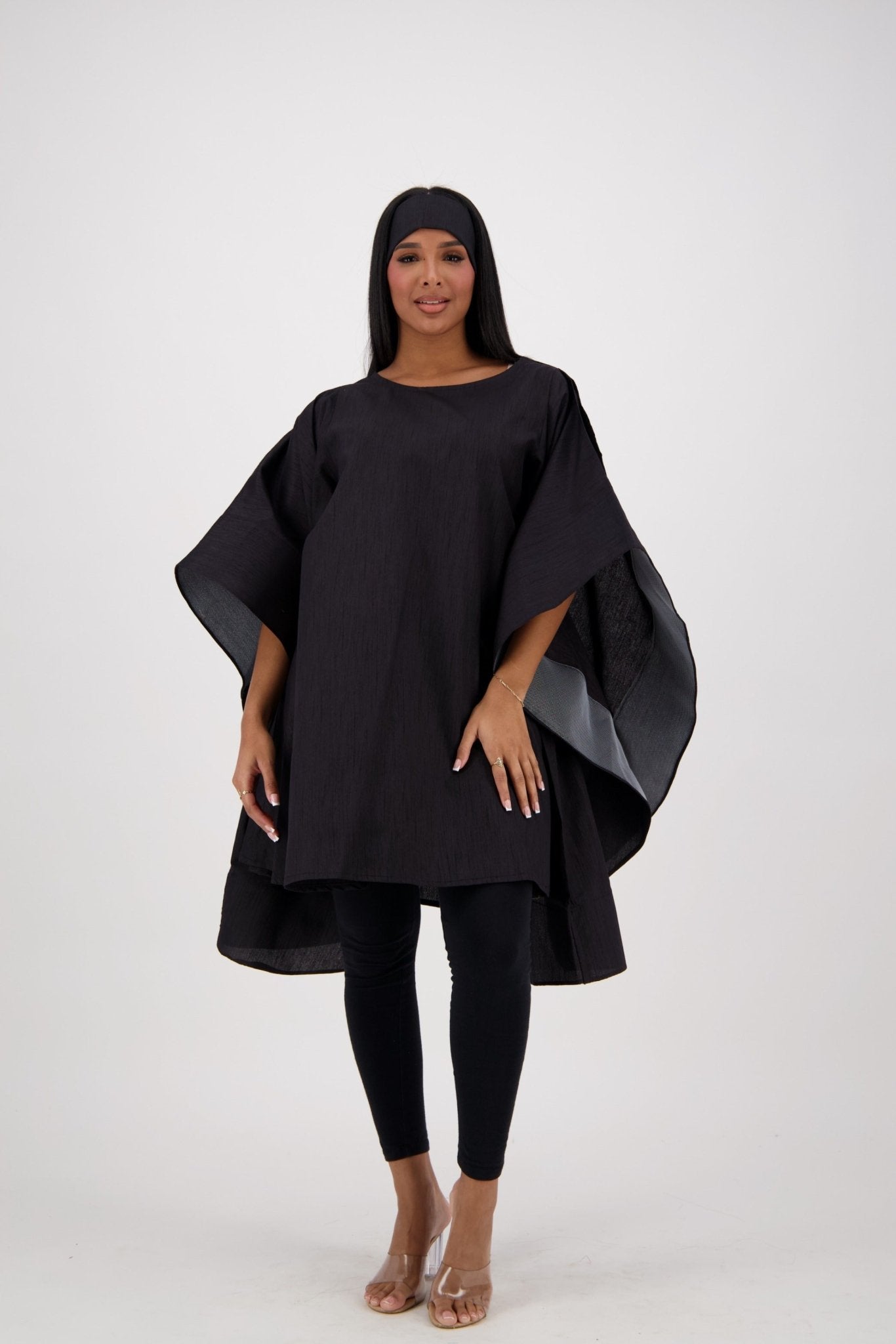 Oversized Cape Dress AD - 25032 - Advance Apparels Inc