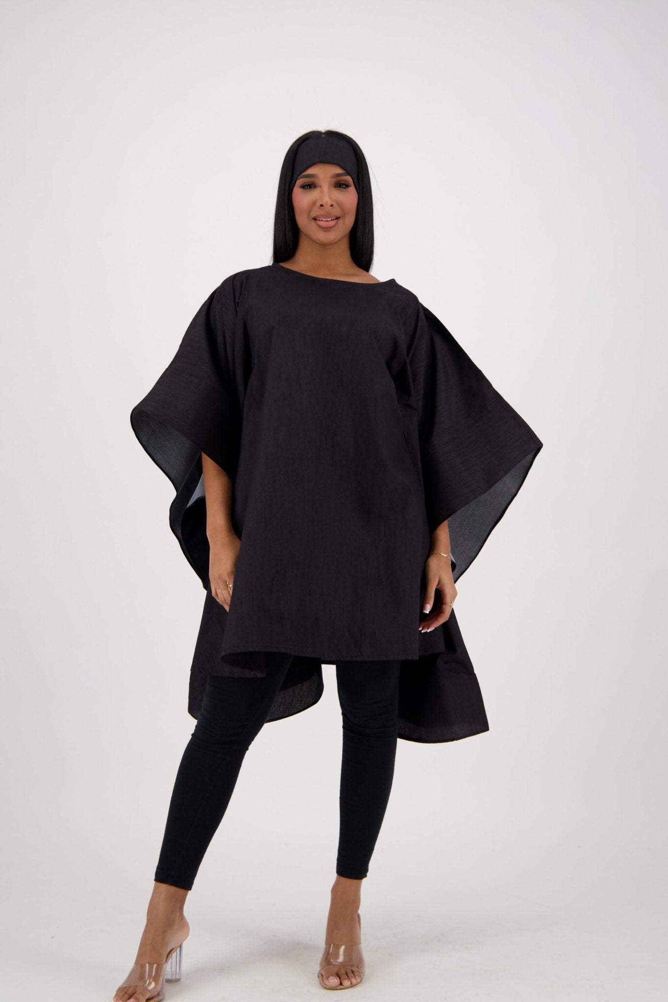 oversized cape dress Oversized Cape Dress AD-25032 Green / One Size Fits Most