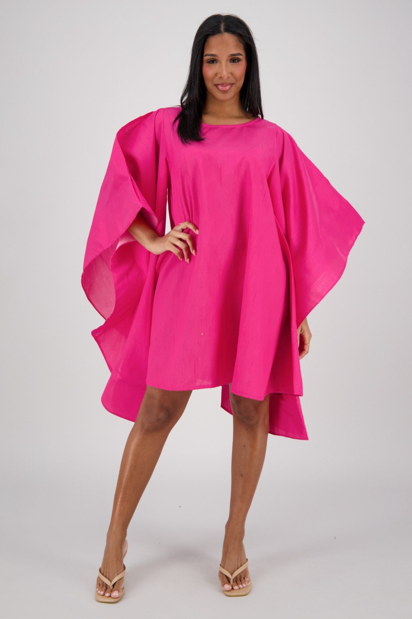 oversized cape dress Lace and Tulle Dress with Spaghetti Straps and Oversized Bow Cape Light Pink / US 4