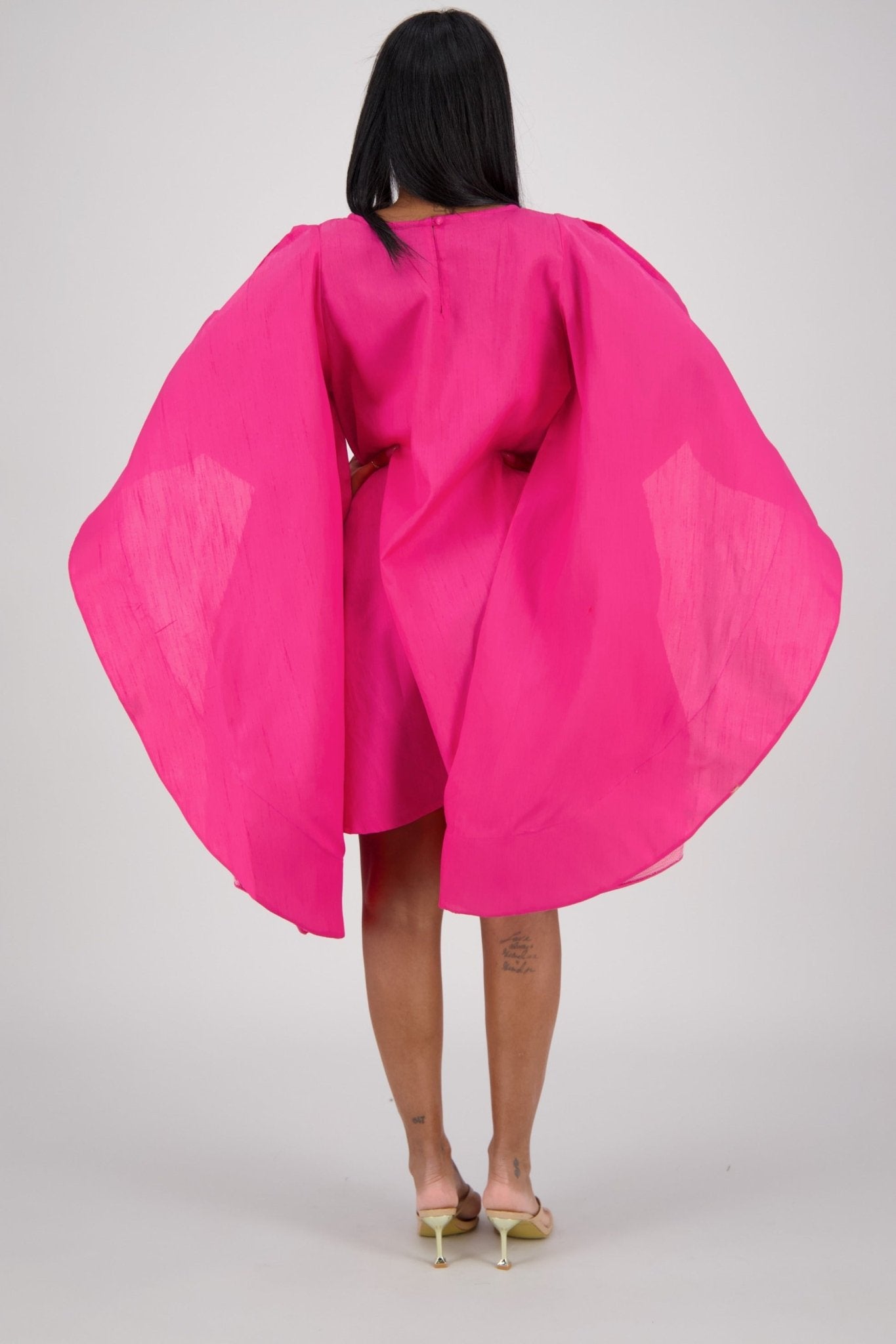 oversized cape dress Oversized Cape Dress AD-25032 Green / One Size Fits Most