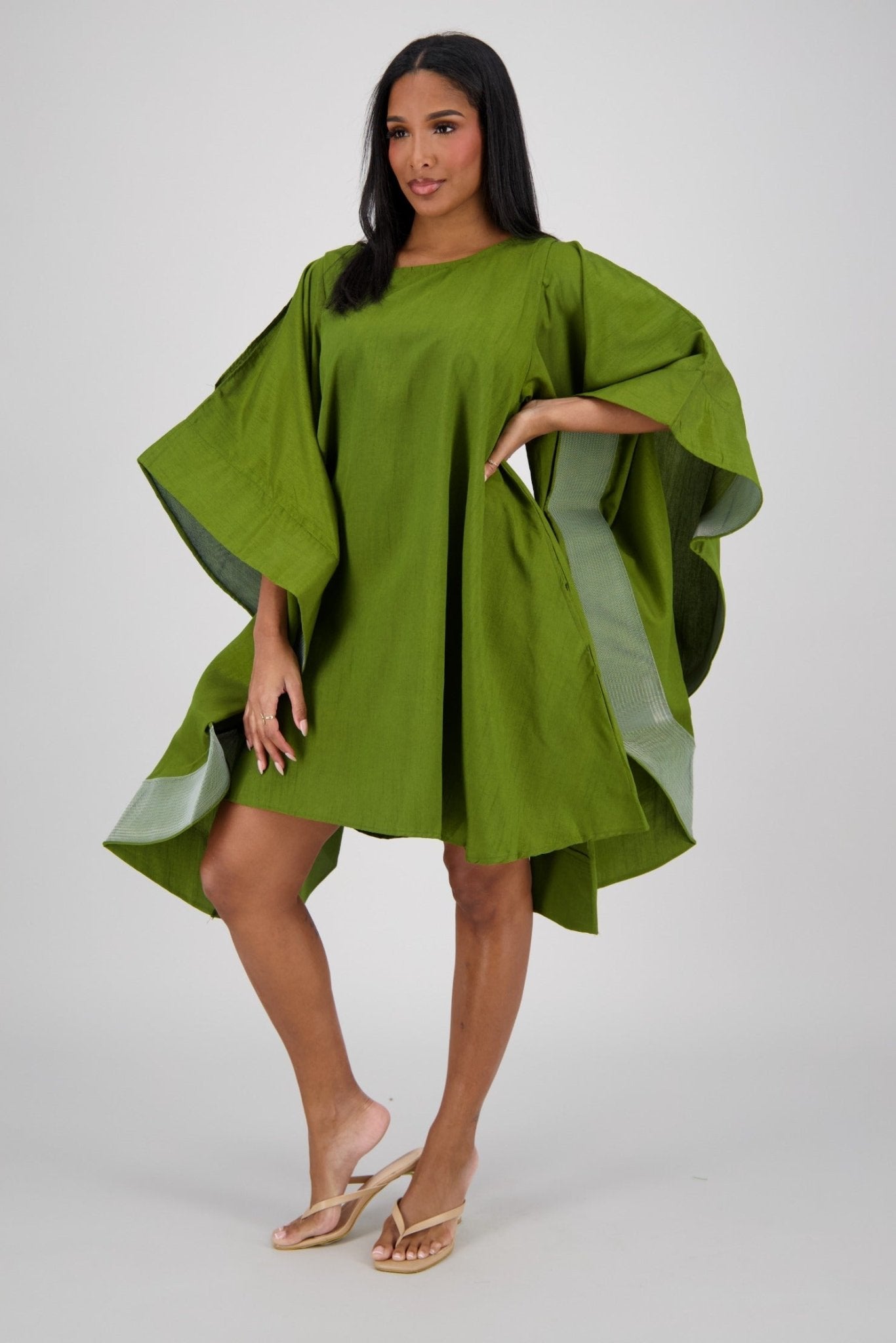 Oversized Cape Dress AD - 25032 - Advance Apparels Inc