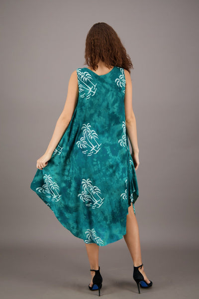 Palm Tree Print Beach Dress 17149 - Advance Apparels Inc