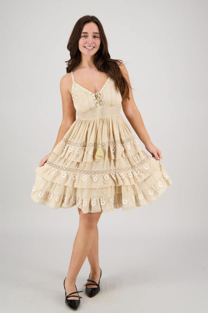 Paloma Ruffle Mini Dress 25173 - Advance Apparels Inc
