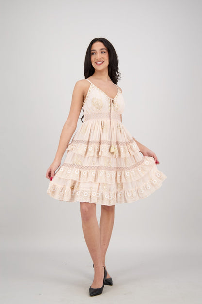 Paloma Ruffle Mini Dress 25173 - Advance Apparels Inc
