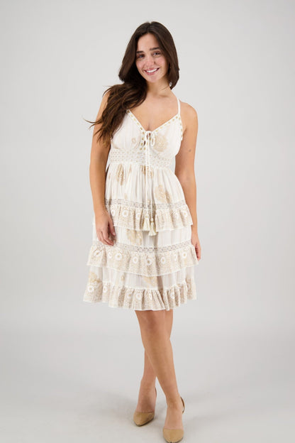 Paloma Ruffle Mini Dress 25173 - Advance Apparels Inc