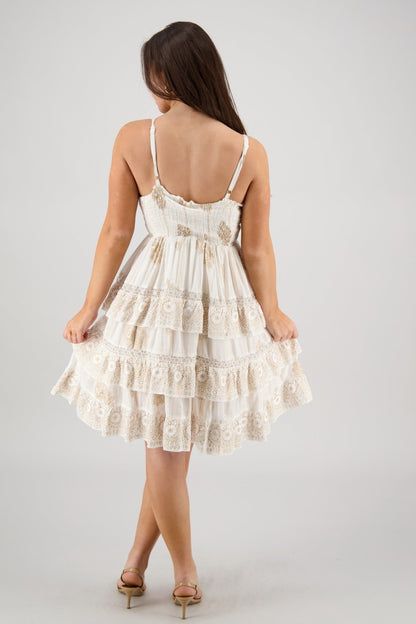 Paloma Ruffle Mini Dress 25173 - Advance Apparels Inc