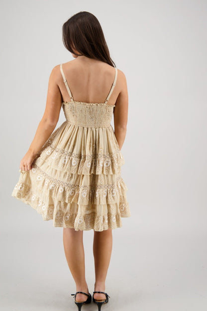 Paloma Ruffle Mini Dress 25173 - Advance Apparels Inc