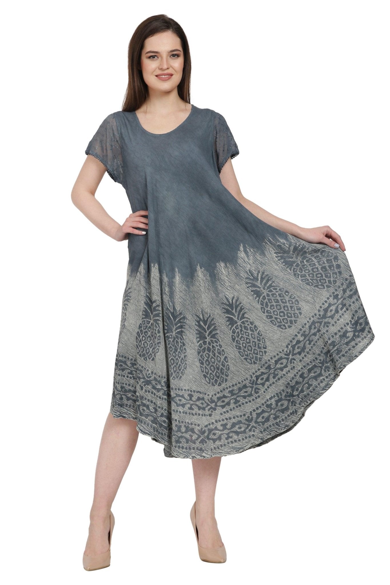 tie dye a line dress Elegant Tie-Dye Patterns Sleeveless A-Line Dress Sassymyprom