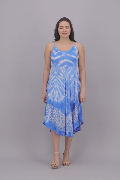 Adjustable Straps Tie Dye Beach Dress 482216-CDS