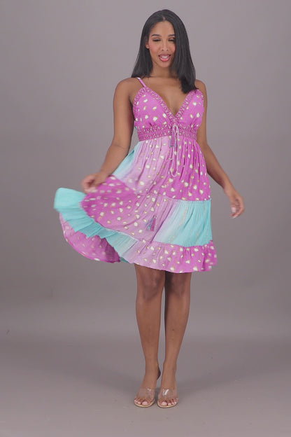 Sunset Sorbet Open Back Dress 24957