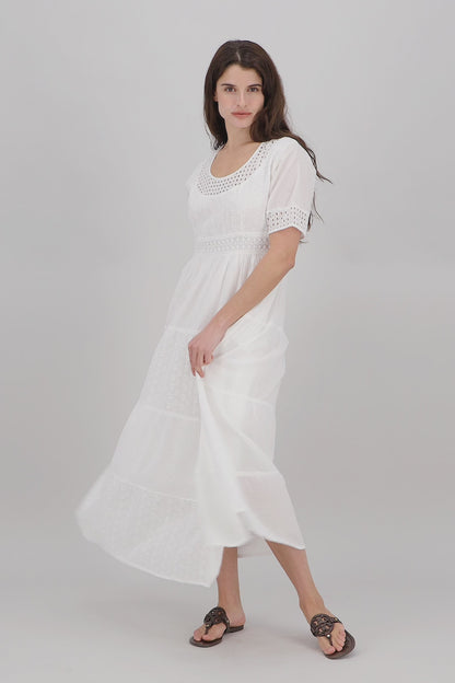 Devika Tiered Cotton Dress 96044