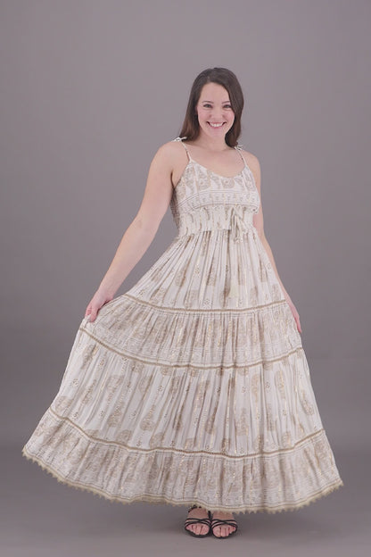 Golden Paisley Whisper Maxi 24909