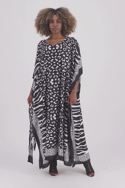 Zebra Print Kaftan KAF-1042