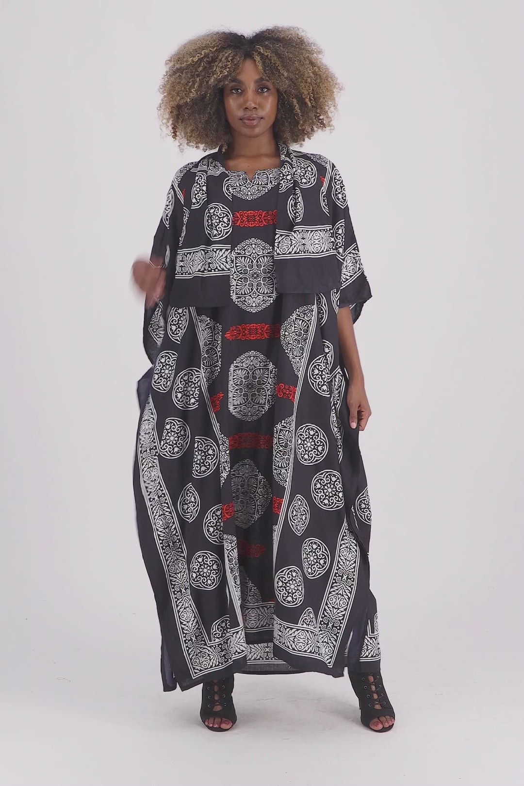 African Block Print Kaftan KAF-1046