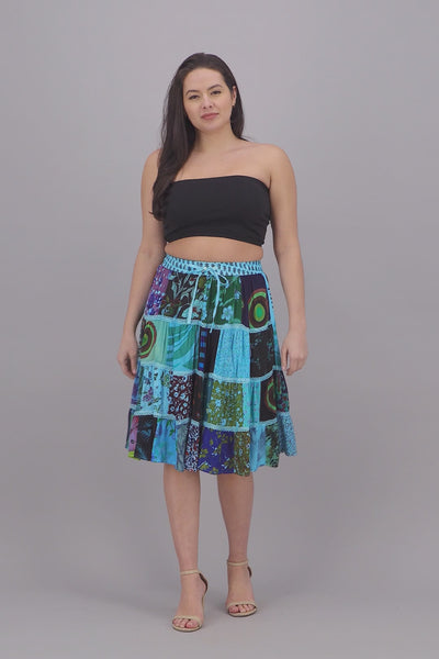 Bohemian Patchwork Skirt PAT-3271