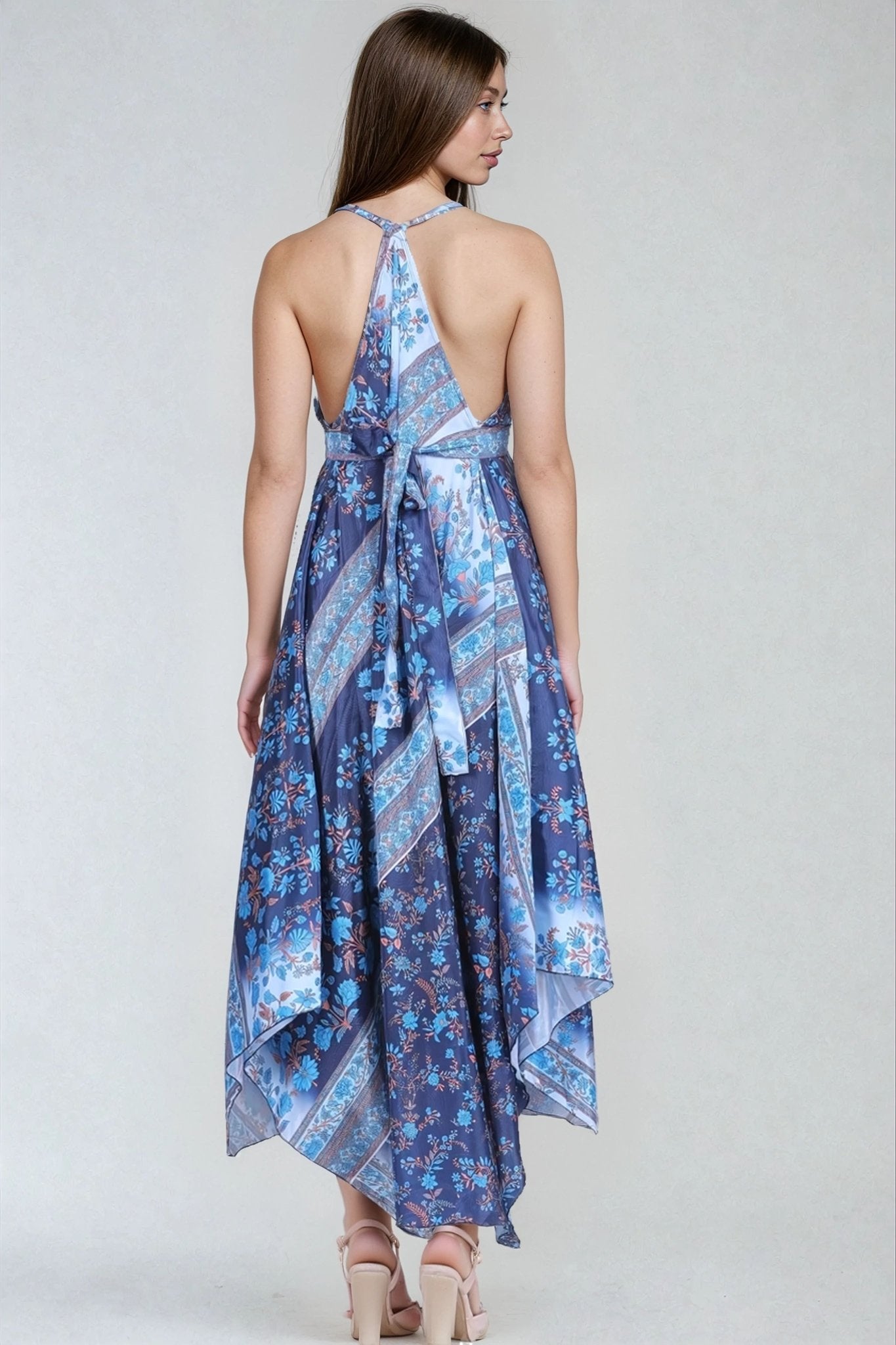 Printed Silk Dress AB - 12009 - Advance Apparels Inc