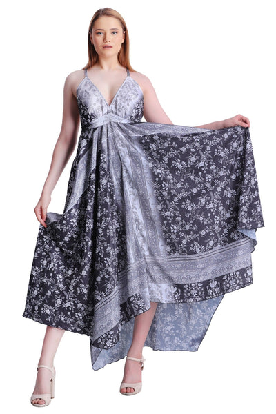 Printed Silk Dress AB-12009 - Advance Apparels Inc