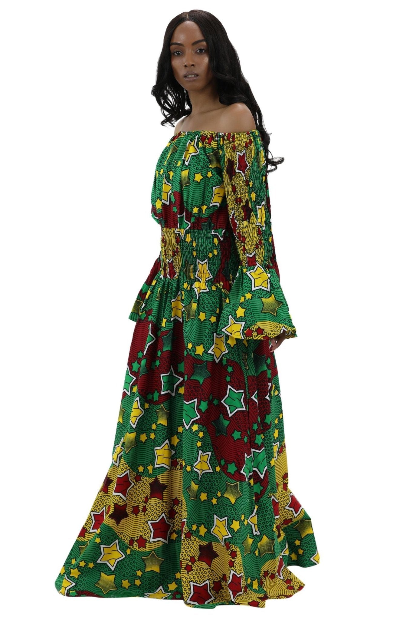 ankara cocktail dresses Ankara Mermaid Maxi Dress - African Gown For Wedding