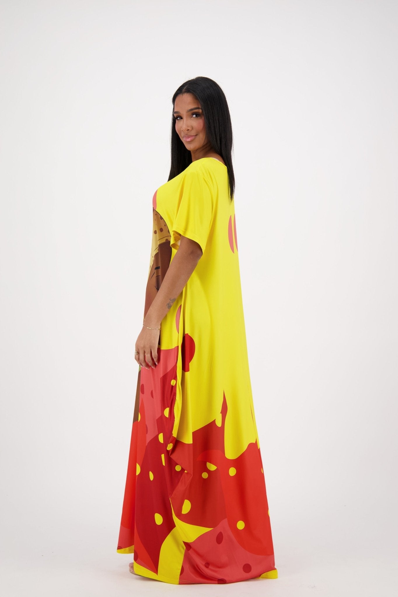 Red/Yellow Tribal Kaftan CH8852 - Advance Apparels Inc