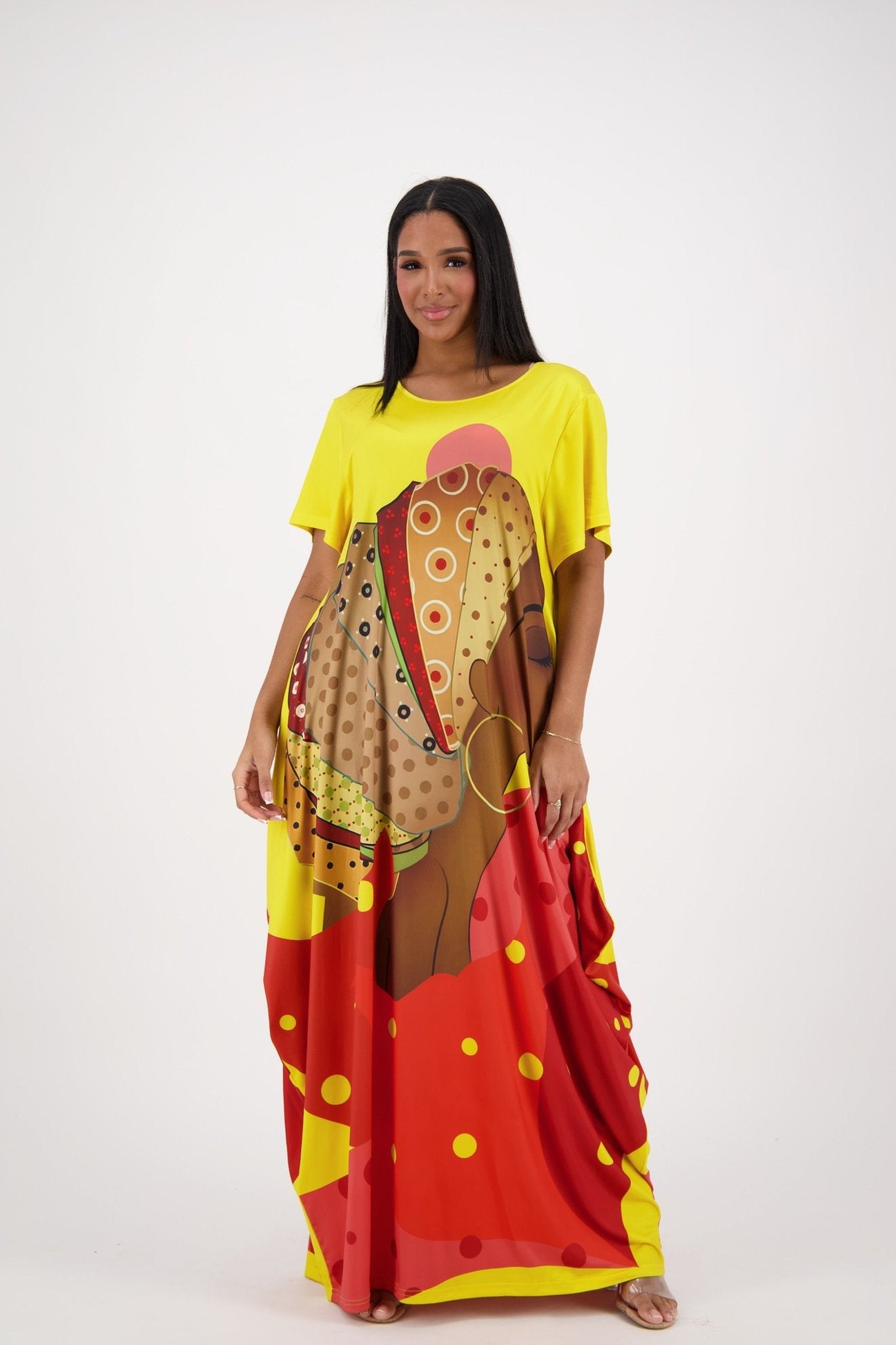 Red/Yellow Tribal Kaftan CH8852 - Advance Apparels Inc