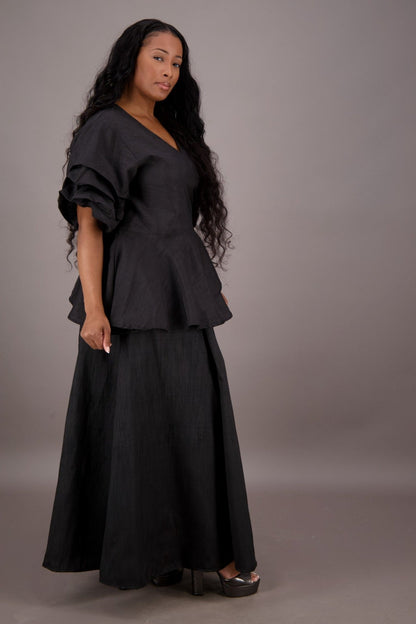 Regal Peplum Skirt Set APS - 25072 - Advance Apparels Inc