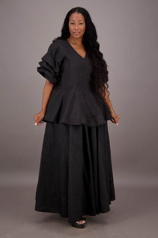 Regal Peplum Skirt Set APS - 25072 - Advance Apparels Inc