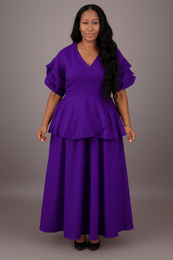 Regal Peplum Skirt Set APS - 25072 - Advance Apparels Inc