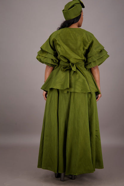 Regal Peplum Skirt Set APS - 25072 - Advance Apparels Inc