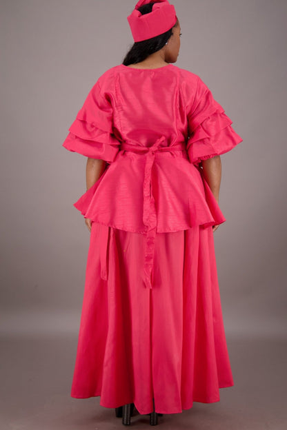 Regal Peplum Skirt Set APS - 25072 - Advance Apparels Inc