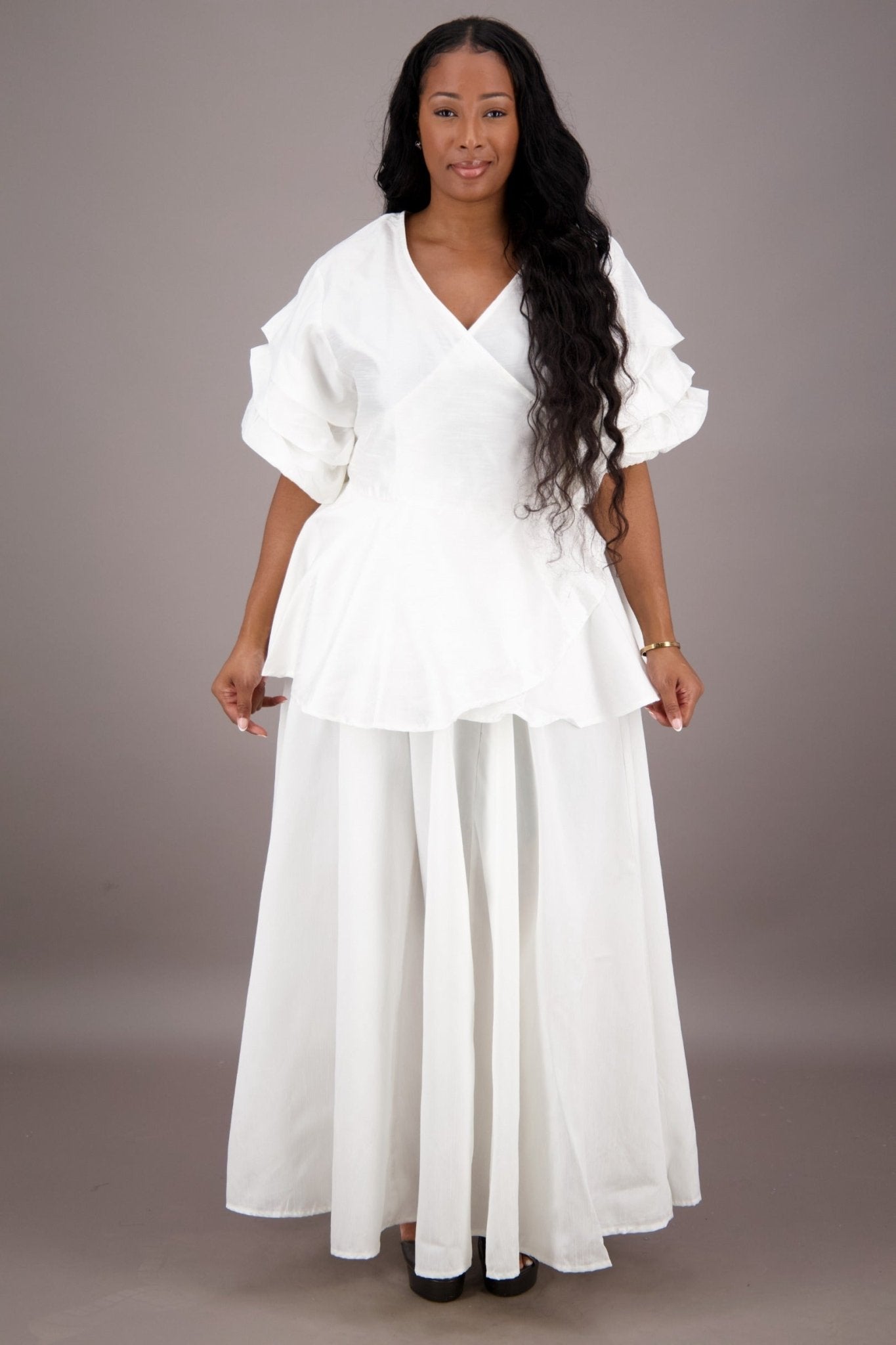 Regal Peplum Skirt Set APS - 25072 - Advance Apparels Inc
