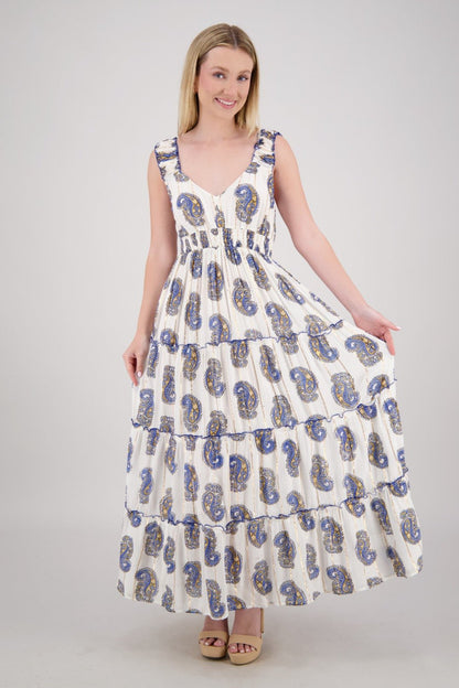 Sariyah Paisley Tiered Maxi - Advance Apparels Inc