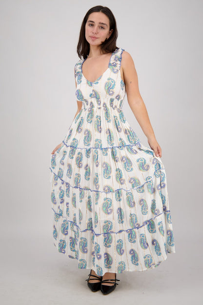 Sariyah Paisley Tiered Maxi - Advance Apparels Inc