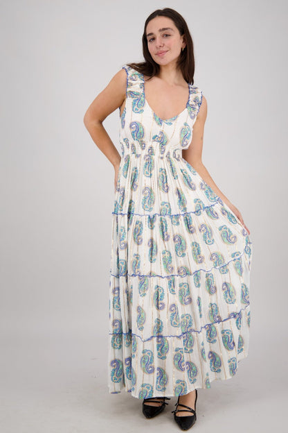 Sariyah Paisley Tiered Maxi - Advance Apparels Inc