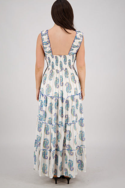 Sariyah Paisley Tiered Maxi - Advance Apparels Inc
