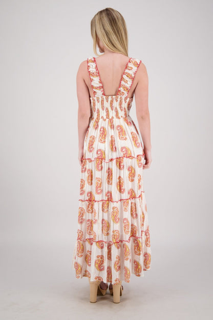 Sariyah Paisley Tiered Maxi - Advance Apparels Inc