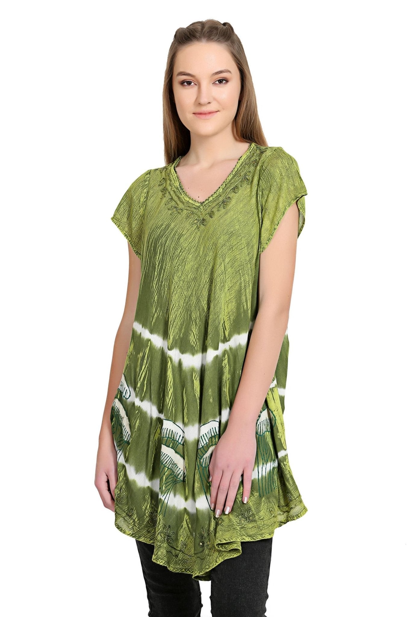 Seashell Print Longline Blouse 19227 - Advance Apparels Inc