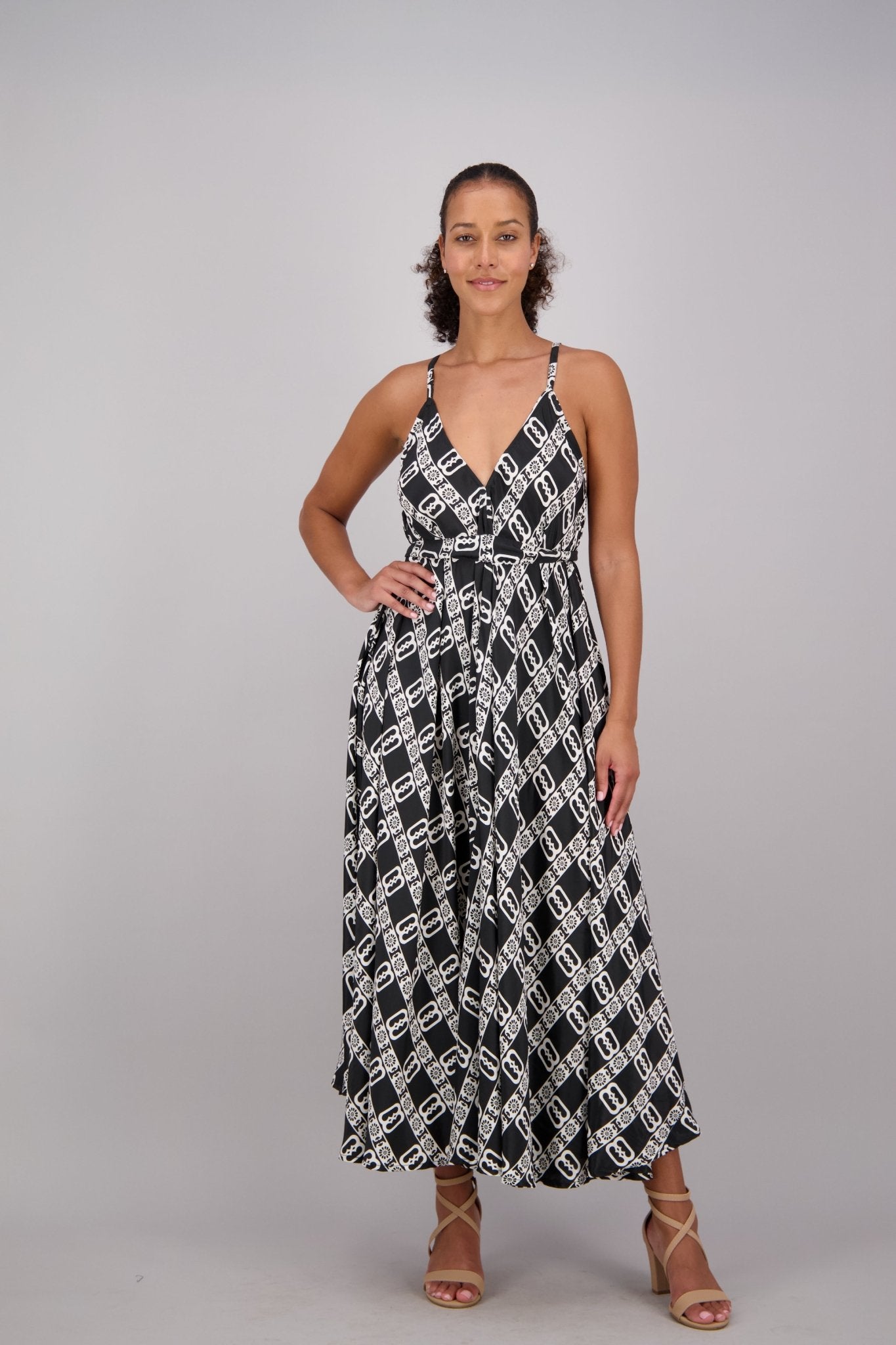 Serai Maxi Dress – Monochrome Loop AB16076 - Advance Apparels Inc
