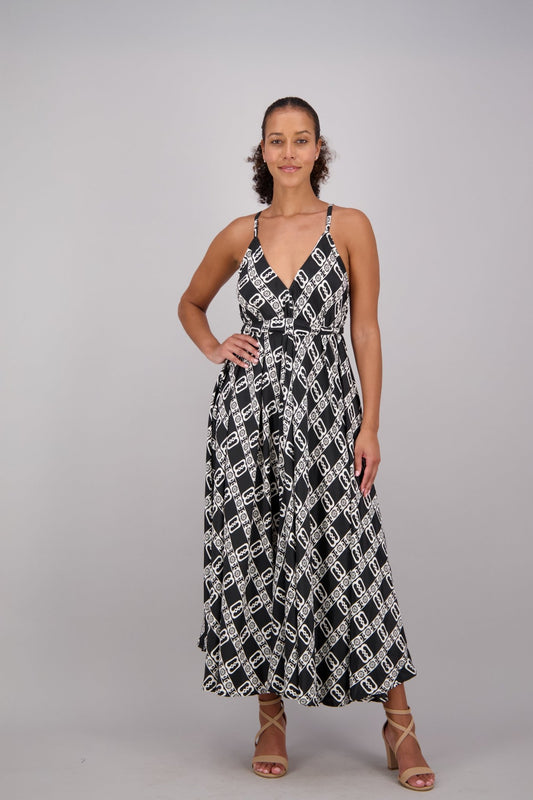 Serai Maxi Dress – Monochrome Loop AB16076 - Advance Apparels Inc