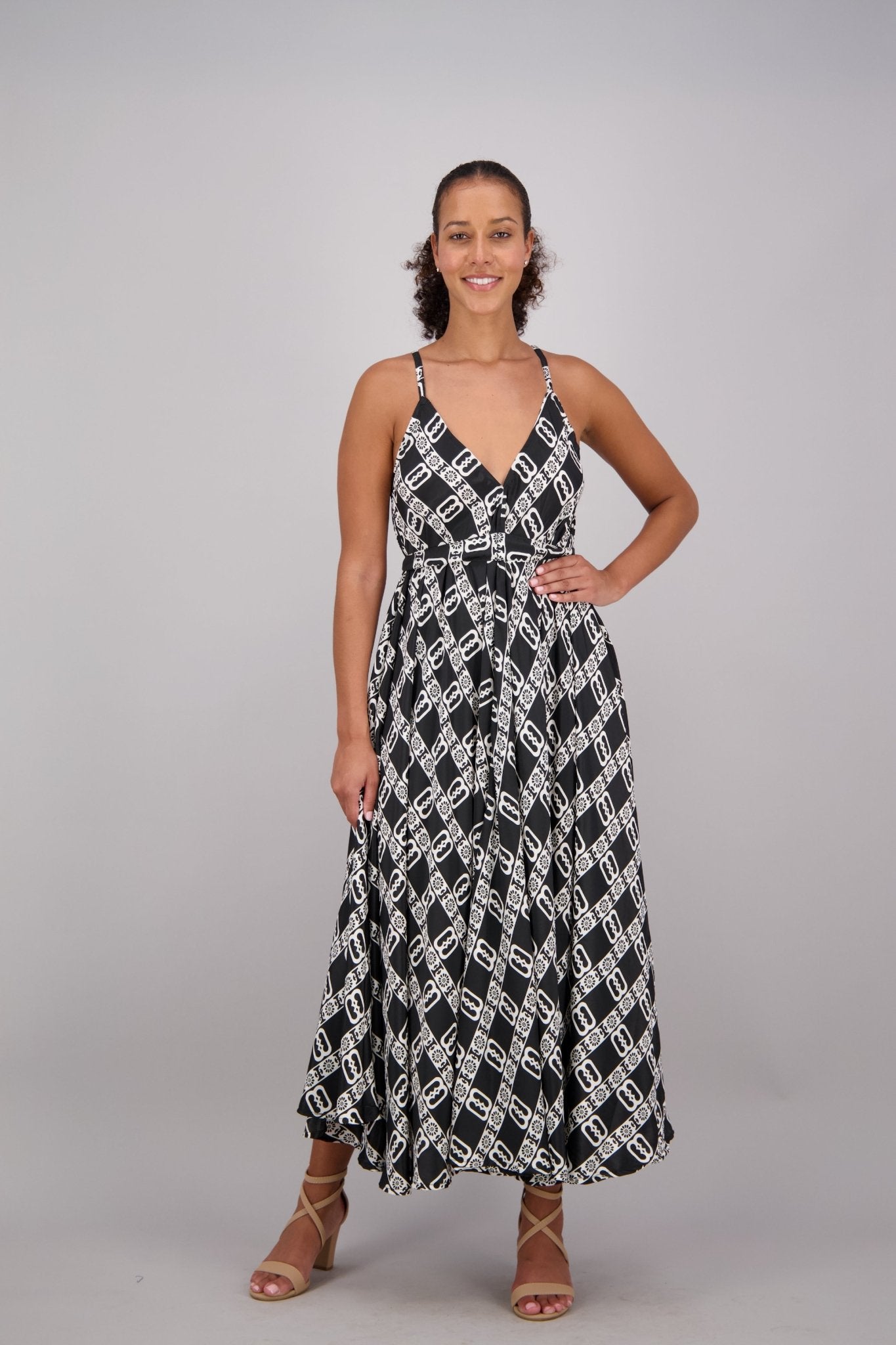 Serai Maxi Dress – Monochrome Loop AB16076 - Advance Apparels Inc