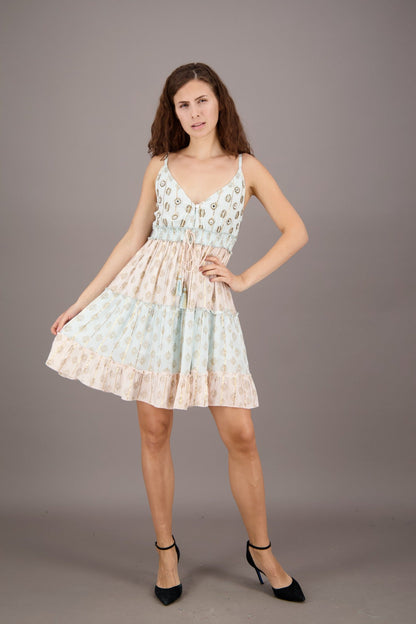 Serene Pastel Middy Dress 24928 - Advance Apparels Inc