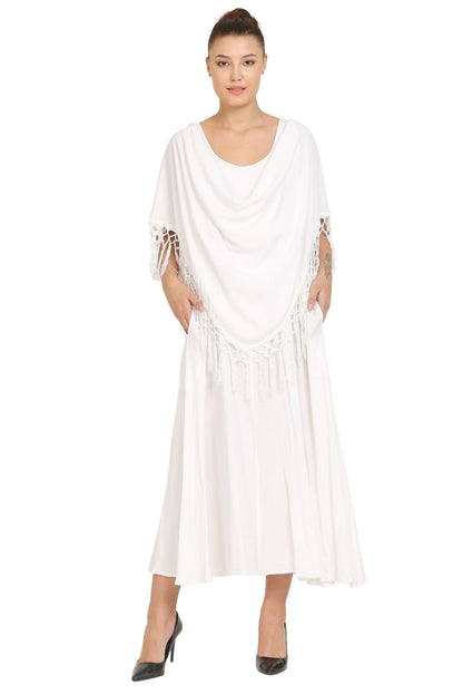 Shawl Pullover Acid Wash Dress 15222 - Advance Apparels Inc