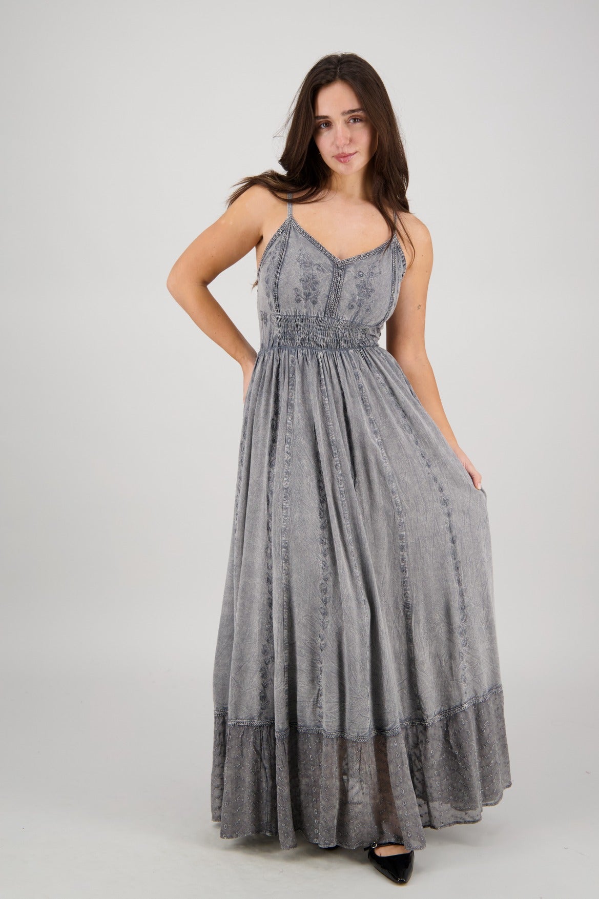 Renaissance Dress with Embroidery | Celtic Maxi Dress C3 / One Size Fits Most Renaissance Dress with Embroidery | Celtic Maxi Dress C3 / One Size Fits Most