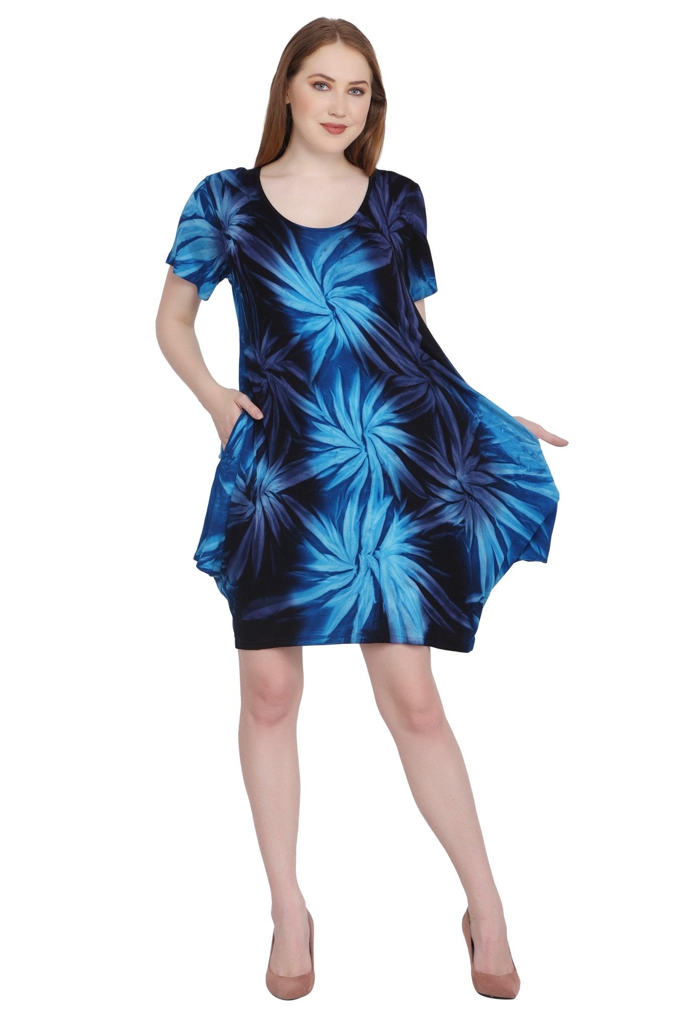 Short Dress With Cap Sleeves SPD74 - Advance Apparels Inc